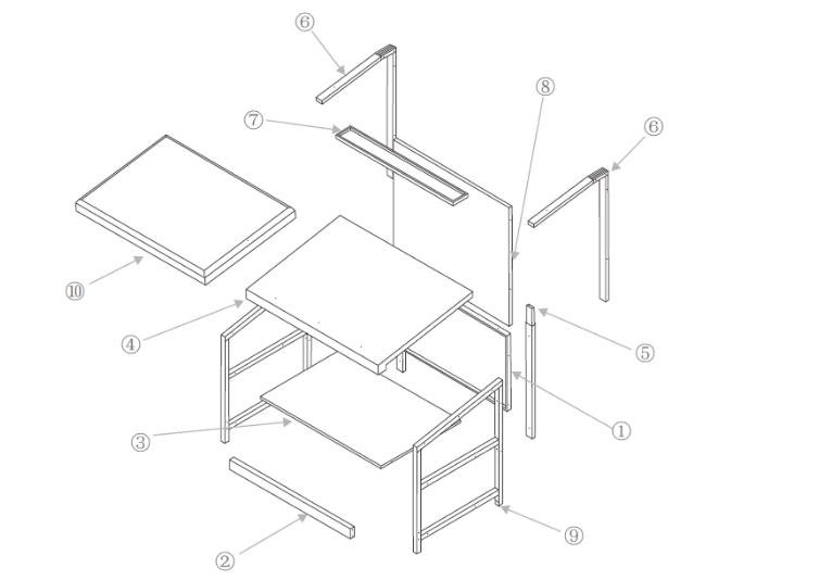三恩時(shí)臺(tái)式看樣臺(tái)臺(tái)部件介紹